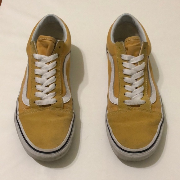 vans old skool skate shoe yellow